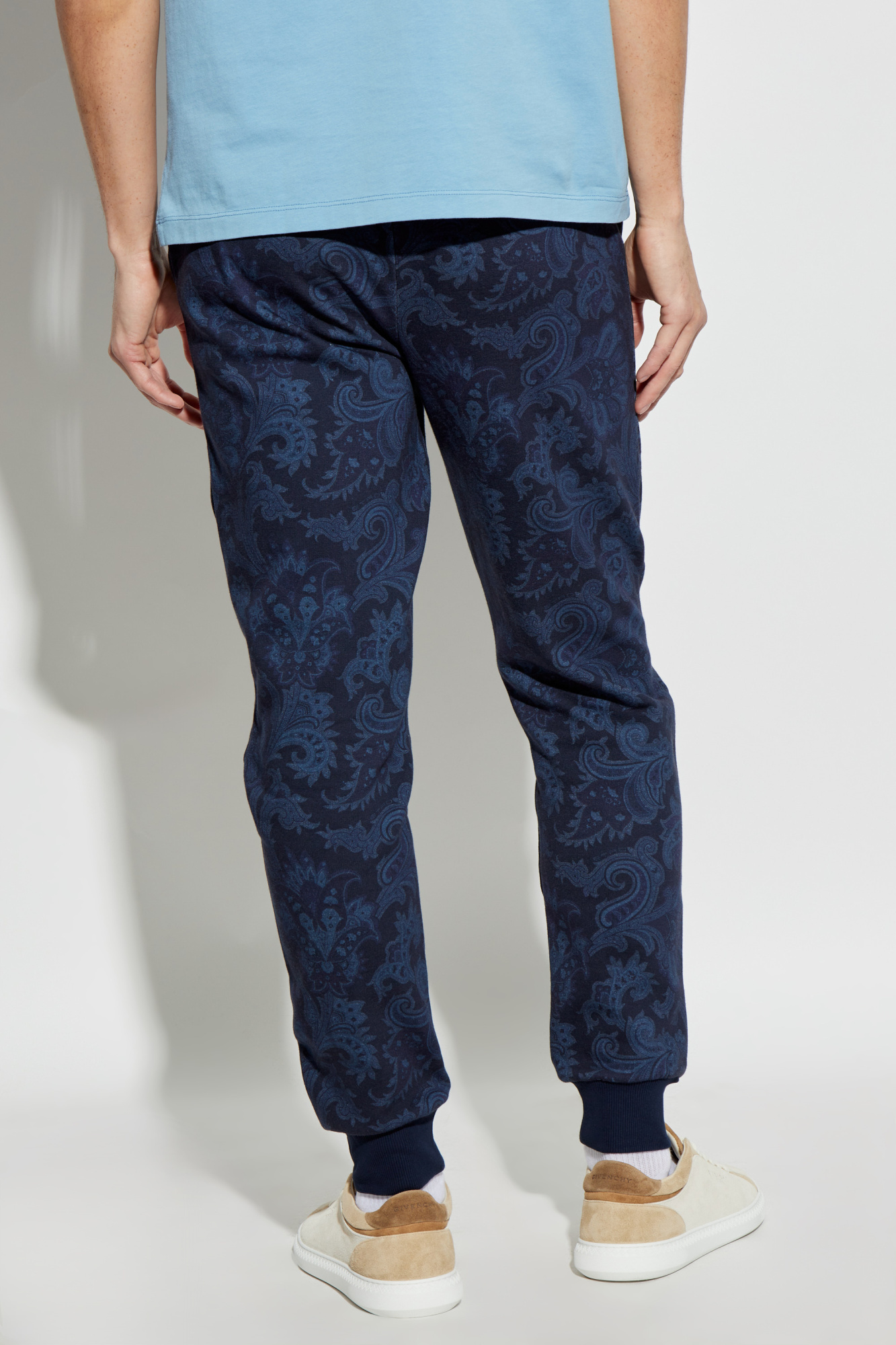 Etro Paisley Velvet Pants Women's 40/4US Black Silk Blend